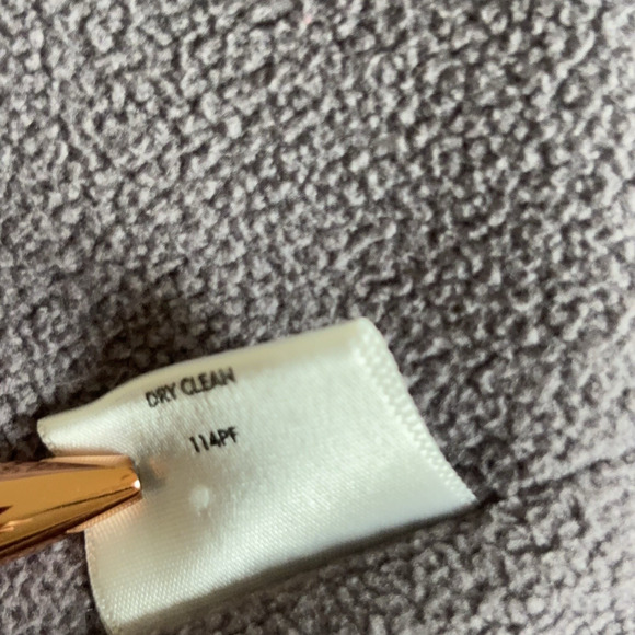 Eileen Fisher Coat Women's Size Large Purple Fleece Lined Cotton Nylon Hood Zip - Picture 9 of 9